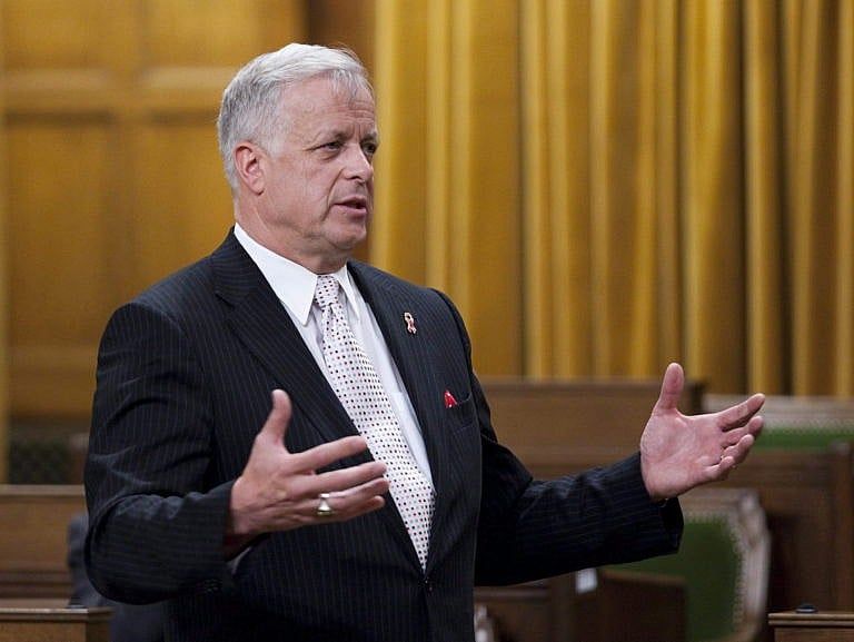 Then Leader of the Government in the House of Commons Jay Hill speaks on June 15, 2010 (Sean Kilpatrick/CP)