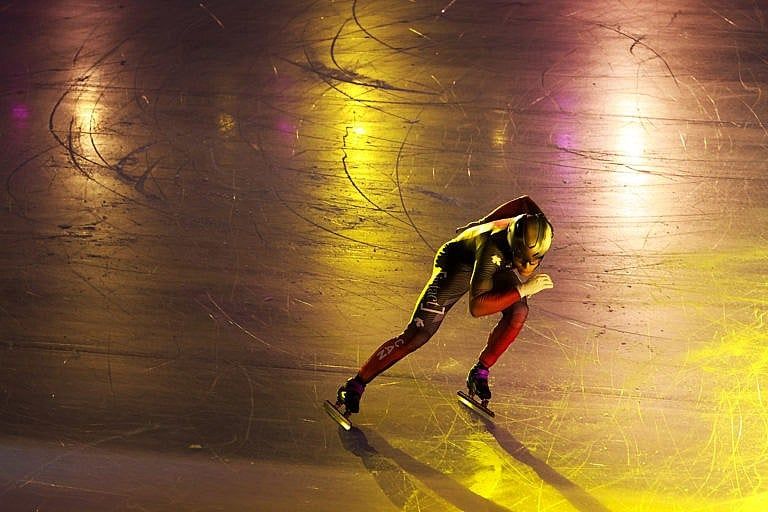 Speedskating trials last October in Beijing, a controversial choice as host city for the 2022 Winter Games (Lintao Zhang/International Skating Union/Getty Images)